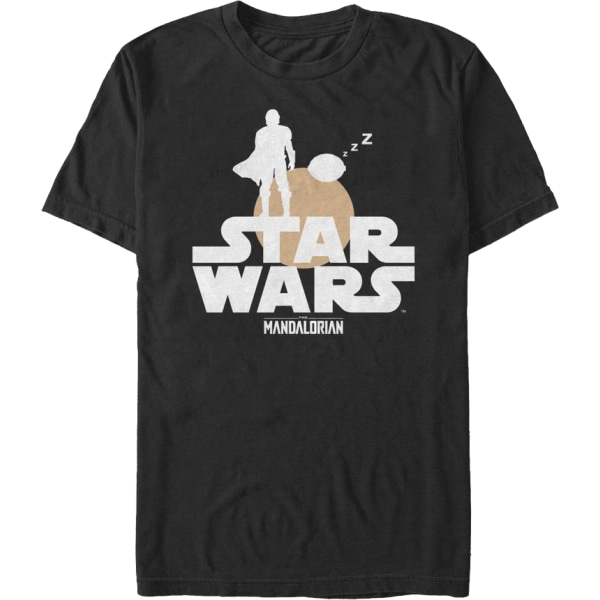 Prisjägare och barn silhuetter Star Wars Mandalorian T-shirt L