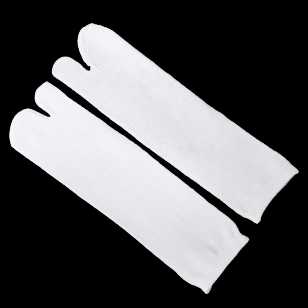 Valkoiset Unisex Japanilaiset Kimono Geta-Sandaalit Flip Flopit Puuvillaiset Tabi-Sukat Jaetut Varpaat White