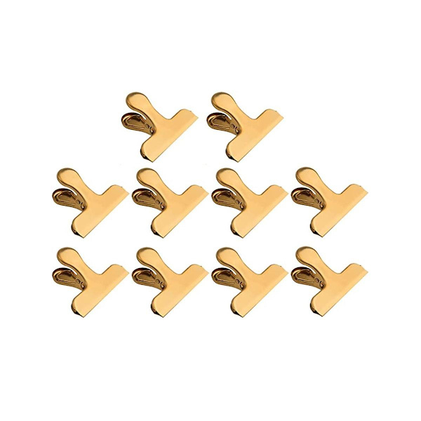 10 Pakk Chipposekklips, Rustfritt Stål 3 Tommer Heavy Duty Pose Klips for Kjøkken og Kontor
