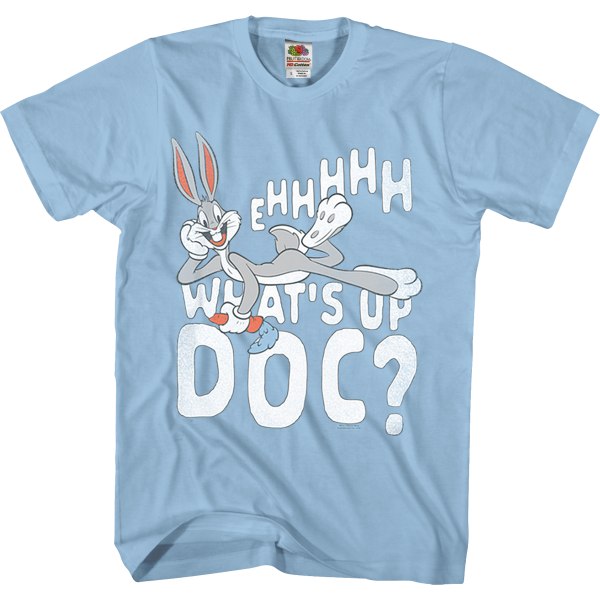 Hva skjer Doc Bugs Bunny Looney Tunes T-skjorte L