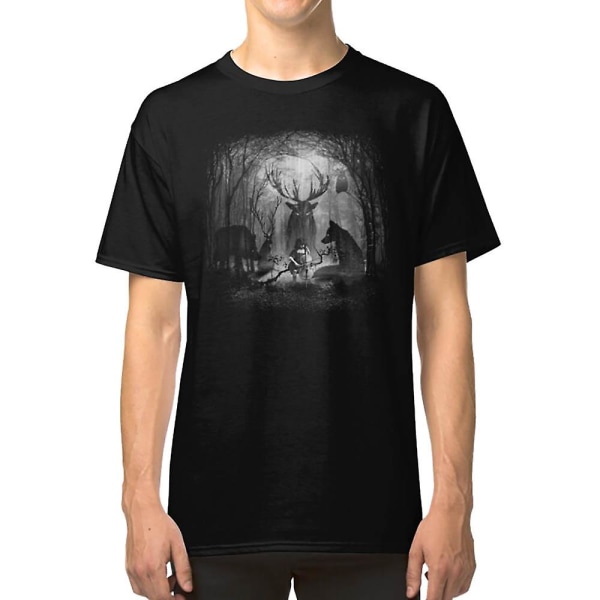 Fox Wolf Deer og Skov Cello Musik T-shirt S