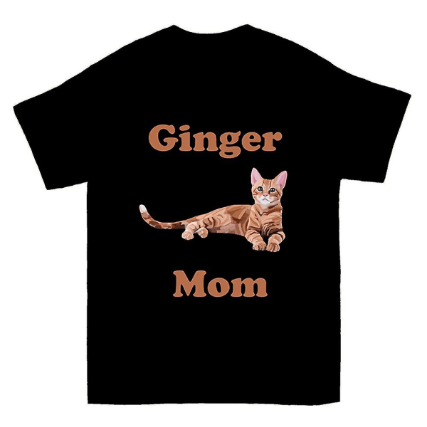 Ginger Cat Mom T-skjorte M