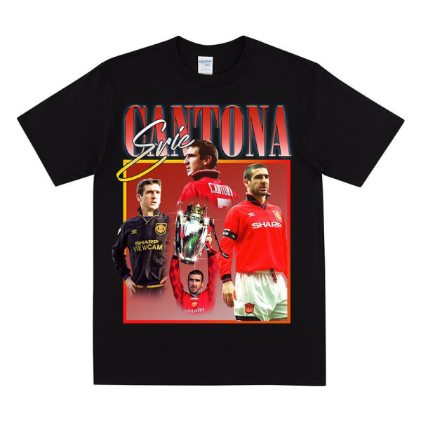 ERIC CANTONA Tribute T-shirt Black M