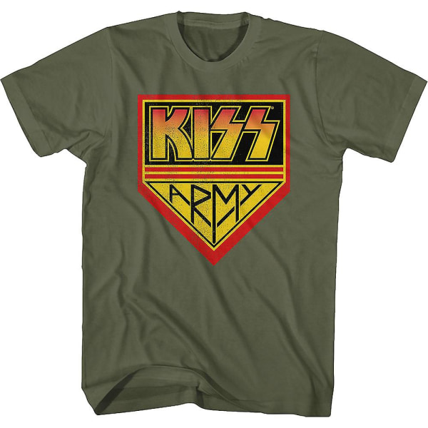 Grønn KISS Army T-skjorte L