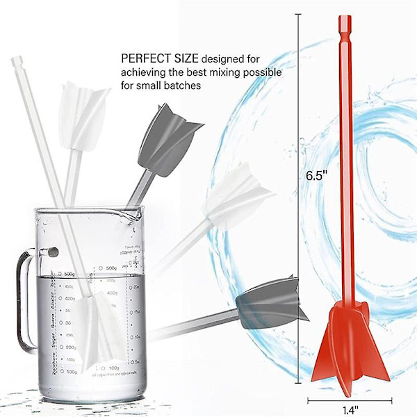 4-pack Epoxy Rörpinne Färg Rörpinne Spackel Cement Färg Mixer Tillbehör med Borrchuck för