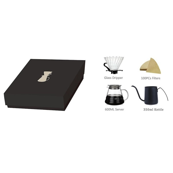 Handdropp v60 kaffemaskin set camping bärbar bryggkaffe molnkanna mini kaffepercolat