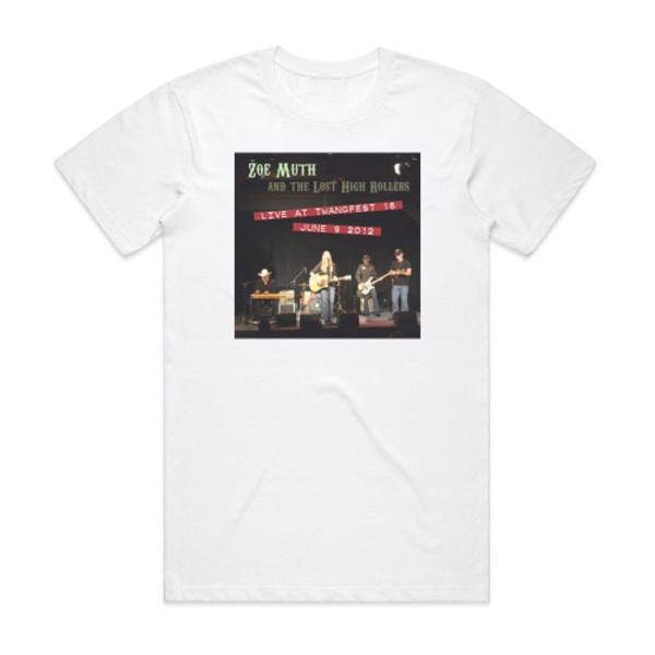 Zoe Muth og The Lost High Rollers Live At Twangfest 16 Album Cover T-Shirt Hvid L