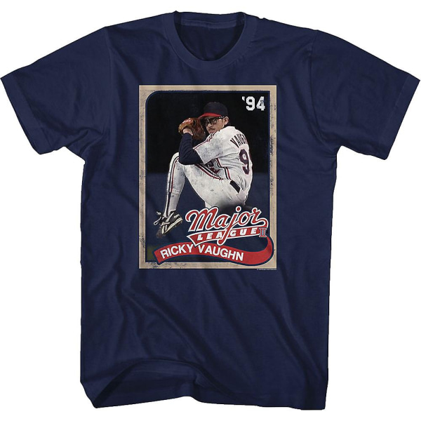 Ricky Vaughn Baseballkort Major League T-skjorte XXXL