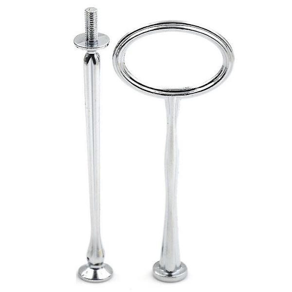 2/3-trinns kakepinneplateholder håndtak montering jernvare bryllup festforsyninger Silver 3 Tier