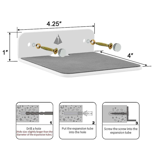 4-pack väggmonterade hyllor för högtalare, Bluetooth-högtalare i akryl, väggmonterad hylldisplay, webbkamera, Cel