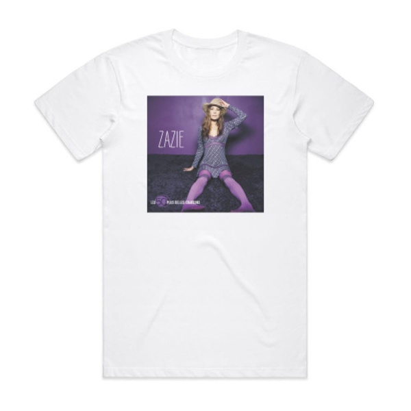 Zazie Les 50 Plus Belles Chansons Album Cover T-Shirt Hvid XXXL