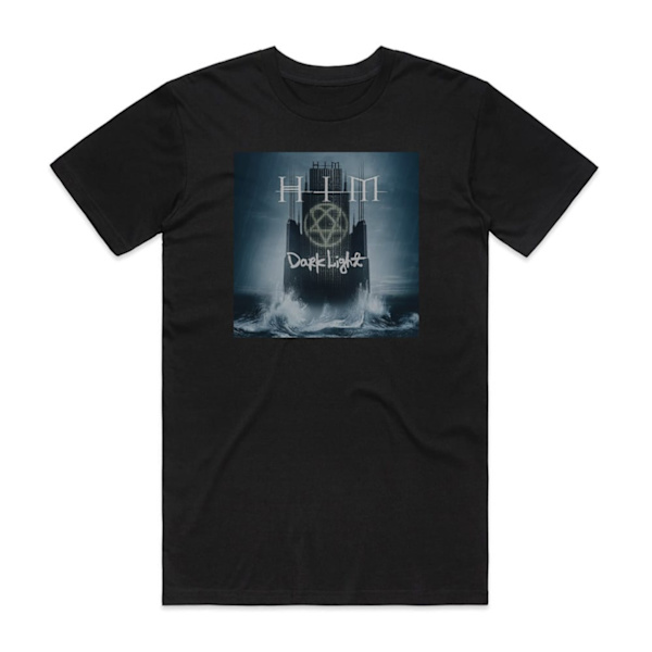 HIM Dark Light 1 Album Cover T-Shirt Sort M