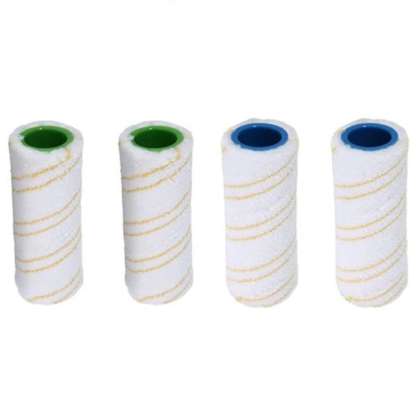 4-pack Mikrofibervalsborste Tillbehör Ersättning Ro för Fc3 Fc3d Fc5 Fc7 Sladdlös Golvrengörare
