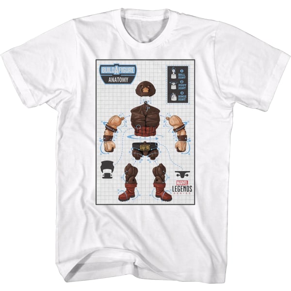 X-Men Juggernaut Build-A-Figure Marvel Comics T-shirt Ny XL