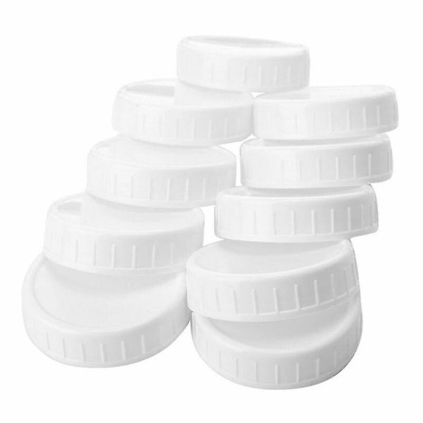 20 stk plastlokk med ribbe for 86 mm standard vanlige munn syltetøyglass