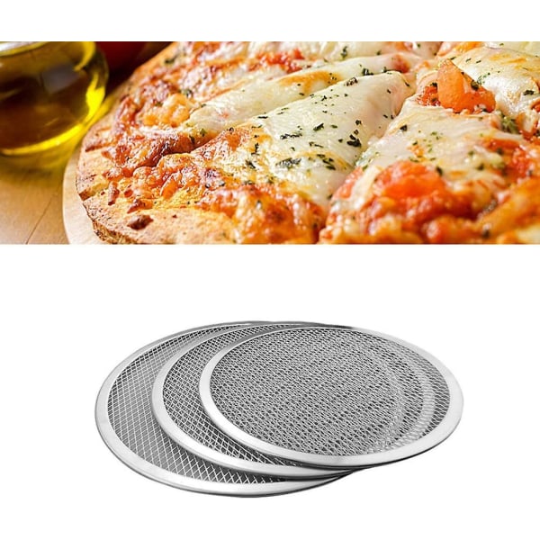 Pizzaskärm i aluminium Pizzapanna Nät Pizzabakform Crispy Pizzabaknät (28cm) (d-b2) 28CM