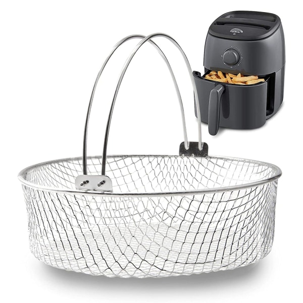 Airfryer kurv, dampkurv, 304 rustfrit stål netkurv til airfryer, airfryer tilbehør 8