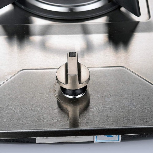 4 stk Gasskomfyr-knapper Metall Gassbluss Bryter Kokeflate Kontrollknapper Ovn Komfyr Knapper 0,23 tommer