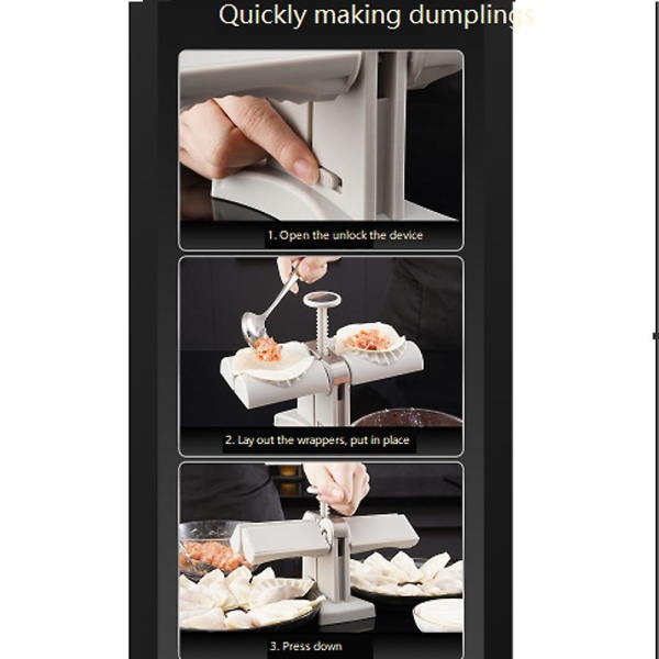 Dumpling maskin, automatisk dubbel-head dumpling maskin press, magic lata dumpling häst