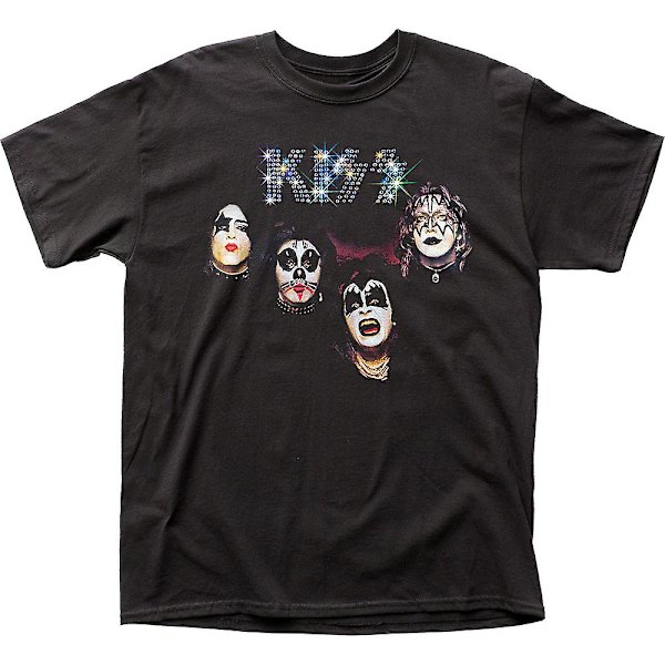 Glittrande Logo KISS T-shirt L