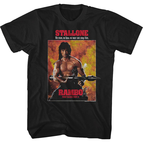 First Blood Part II Poster Rambo T-shirt M