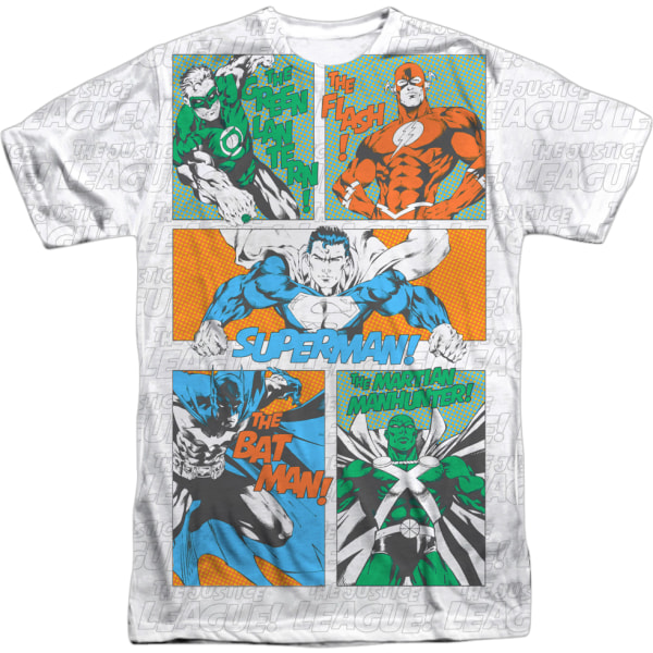 Justice League Comic Panels DC Comics T-shirt Ny S