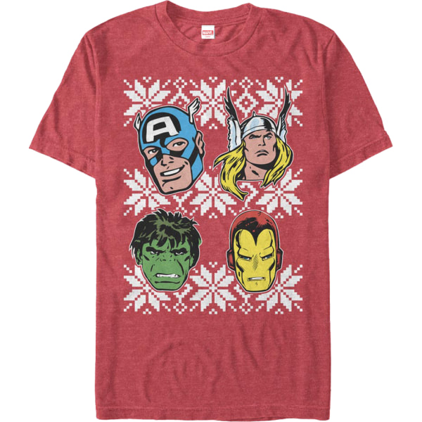 Avengers Snowflakes Marvel Comics T-shirt Ny L