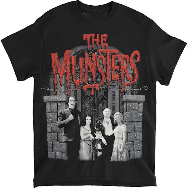 Munsters Munsters Familjeporträtt Röd Logotyp T-shirt XXXL