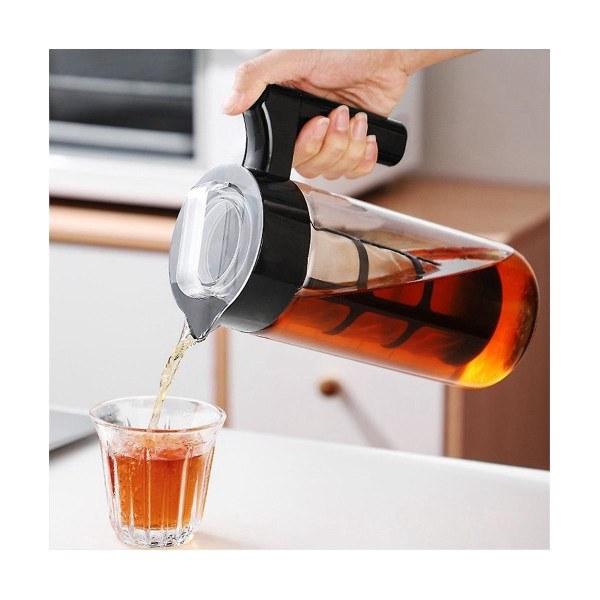 Kallbryggare, kaffebryggare i glas och läckagesäker kanna te-infusionsanordning med mesh f