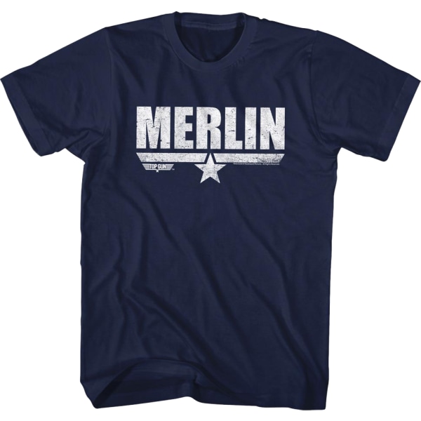 Distressed Merlin Top Gun T-shirt M