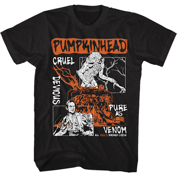 Kuvitteellinen Julmat Paneelit Pumpkinhead T-paita M