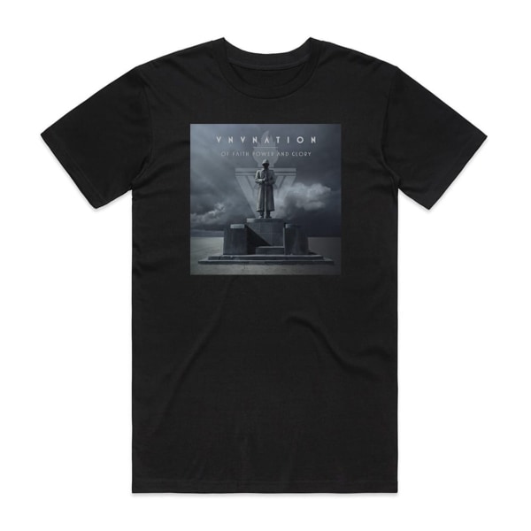 VNV Nation Of Faith Power And Glory Album Cover T-Shirt Svart L