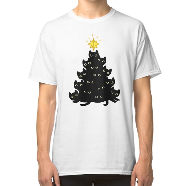 Meowy Christmas T-shirt L