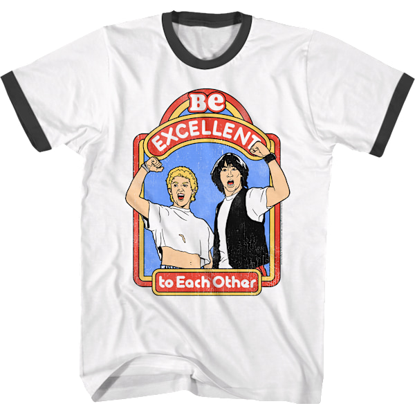 Be Excellent Bill ja Tedin Erinomainen Seikkailu Ringer-paita M