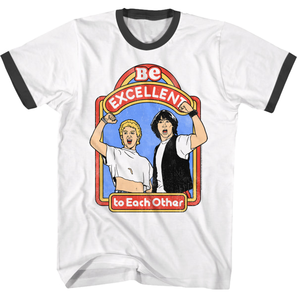 Be Excellent Bill och Ted's Excellent Adventure Ringer Shirt L