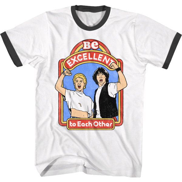 Be Excellent Bill och Ted's Excellent Adventure Ringer T-shirt M
