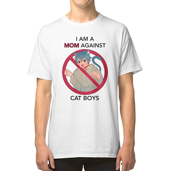 JEG ER EN MOR MOT KATT-GUTTER T-skjorte M