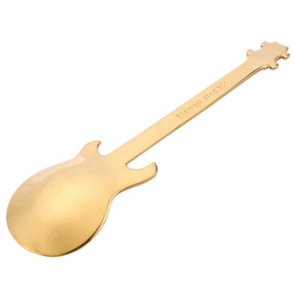 6 stk. Kaffe- og Teskeer Guitar Skeer, Rustfrit Stål Farverige Dessert Skeer Musik Lille Snack Ske