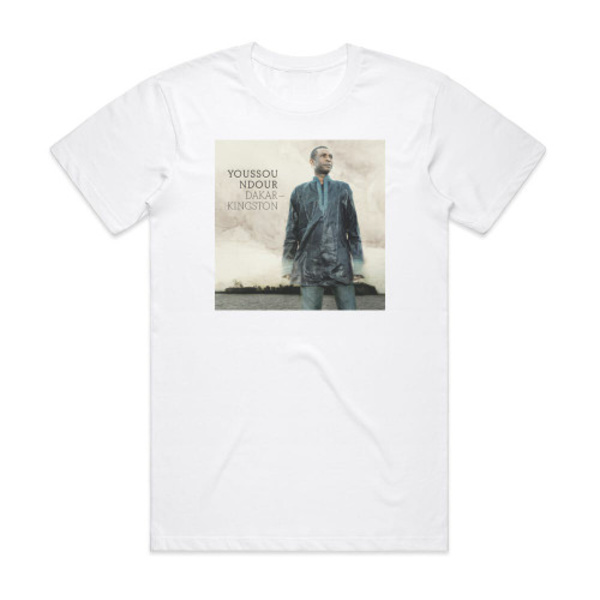 Youssou NDour Dakar Kingston -albumin kansikuva T-paita valkoinen XXL