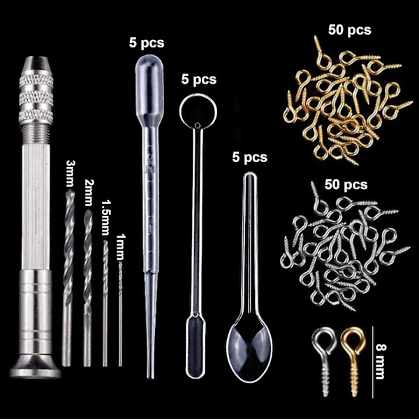 159 delar DIY smyckeshartsgjutningsformar och verktyg komplett set silikonform DIY smyckeshänge cr