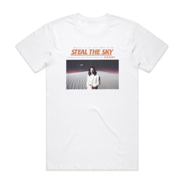 Yanni Steal The Sky Album Cover T-shirt Hvid M