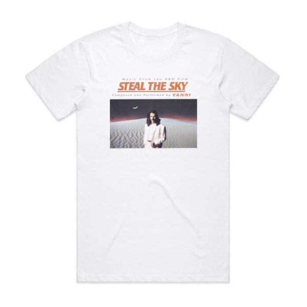 Yanni Steal The Sky Album Cover T-Shirt Vit XXXL