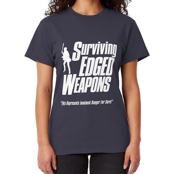 T-shirt med överlevande kantvapen navy M