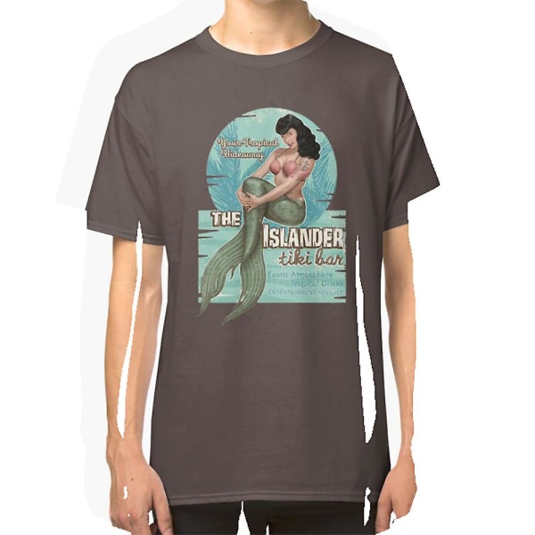 The Islander Tiki Bar - Bettie Page Havfrue T-skjorte darkgrey XXL