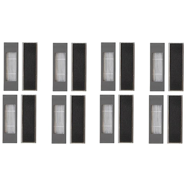 8-pack tillbehör till Dibao Ozmo T5/n8/n5/t8/dv35/dj65/t9 robotdammsugare - HEPA-filter och bomull