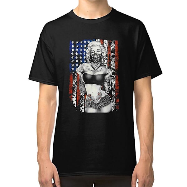 Marilyn Monroe Amerikanlainen Seisova Bandana T-paita L