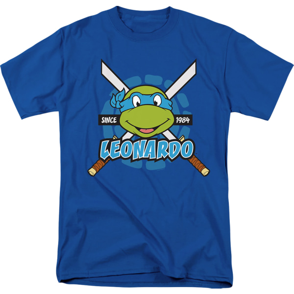 Blå Leonardo Teenage Mutant Ninja Turtles T-shirt Siden 1984 M