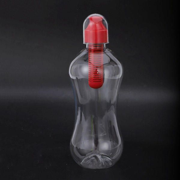 2 kpl 550 ml ulkoilmavesipulloa suodatinpullo juomaan, punainen