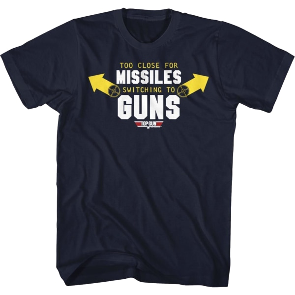 Missiles To Guns Top Gun T-paita XXXL