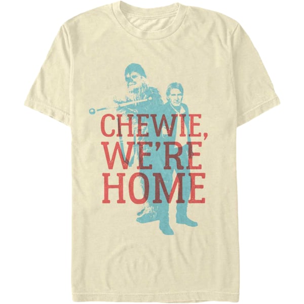 Chewie We're Home Star Wars The Force Awakens T-shirt XXL